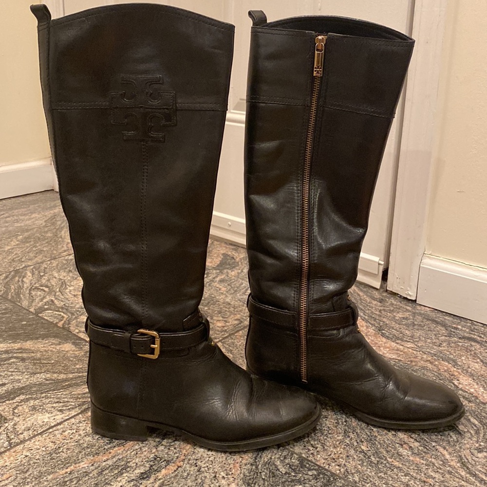 Tory Burch black riding boots
